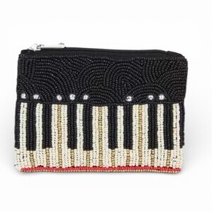Beaded Piano Themed Coin Purse NWT